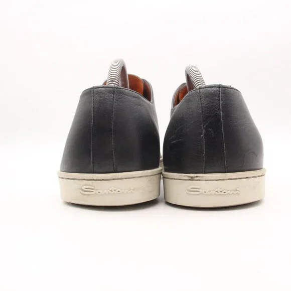 Santoni Atlantis Oxfords Shoes Men’s Size 8.5 Black Leather Low Top Sneaker